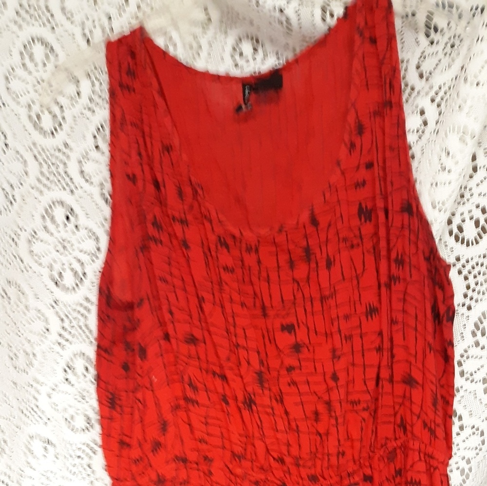 Cute Red and Brown Love Chelsea Dress